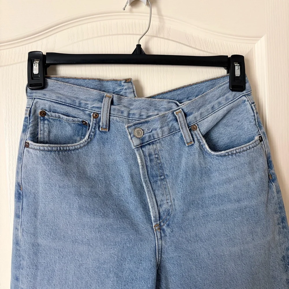 AGOLDE Criss Cross Straight Denim Jeans, Dimension, 26 - Picture 5 of 14